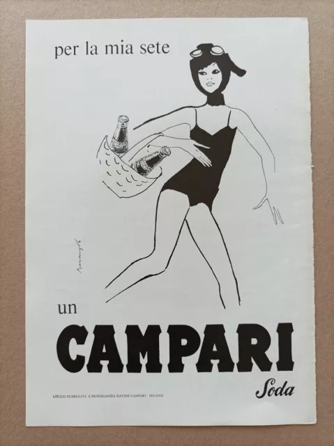 CAMPARI 1966 MARANGOLO - Pubblicità originale pagina intera tratta da rivista