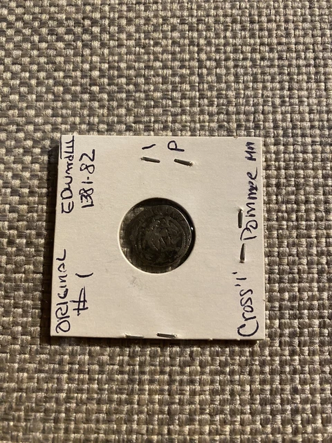 1327-1377 England, 1 Groat, Edward III - (Silver Coin) (long cross) Original