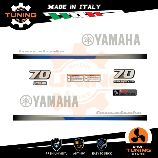 Kit D'autocollants Pour Moteur Hors-bord Yamaha 75 CV - 2 Temps - Marque OraInkJet