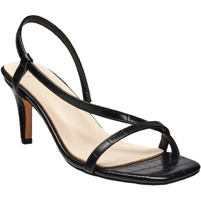 H Halston Womens Sunset Vegan Leather Slingback Slip On Pumps Shoes BHFO 8657