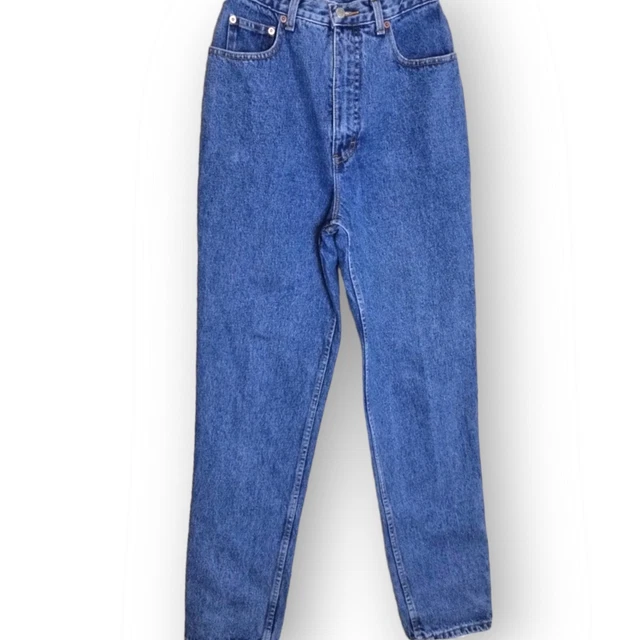Jeans blu St Michael Mom taglia 12 denim mid lavaggio 26 W 37 fianchi lunghezza