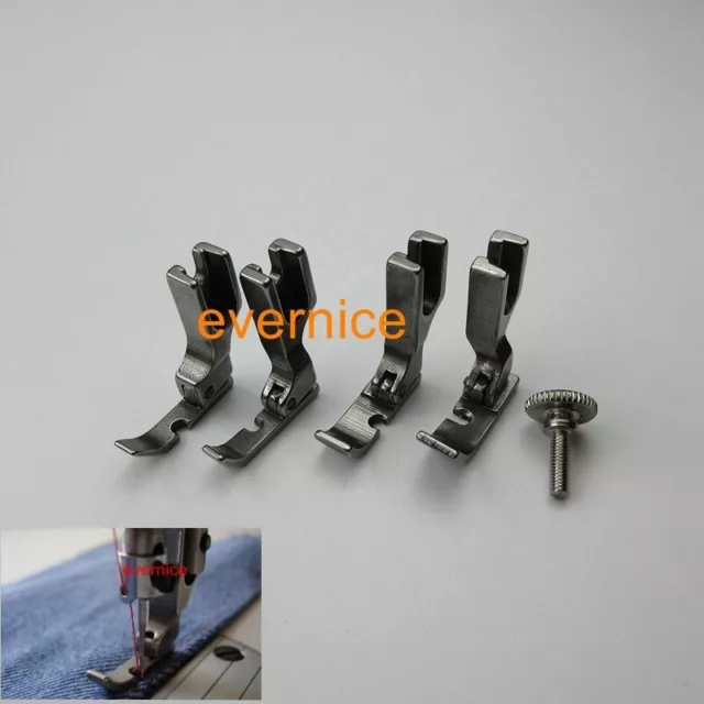 4 LEFT+RIGHT NARROW WIDE HINGED CORDING ZIPPER FEET/FOOT for ARTISAN BROTHER TAC