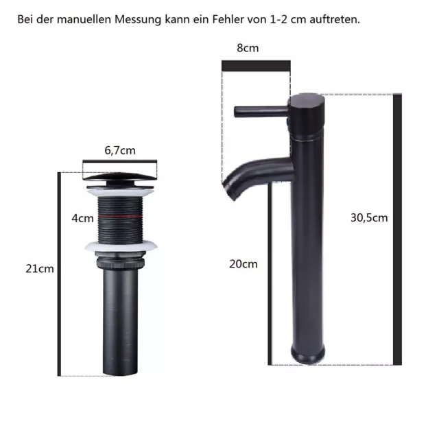 Lavabo en Verre avec Robinet Vasque à Poser Lave-Mains pour Salle de Bain WC 3