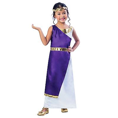 Girls Roman Fancy Dress Greek Grecian Goddess Book Week Kids Childrens Costume