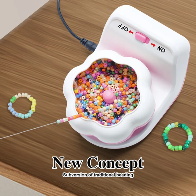 AUTOMATIC BEADING MACHINE Flat Electric Bead Spinner for Jewelry Making ...