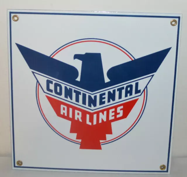 Continental Airlines  Aviation  Porcelain Metal Sign