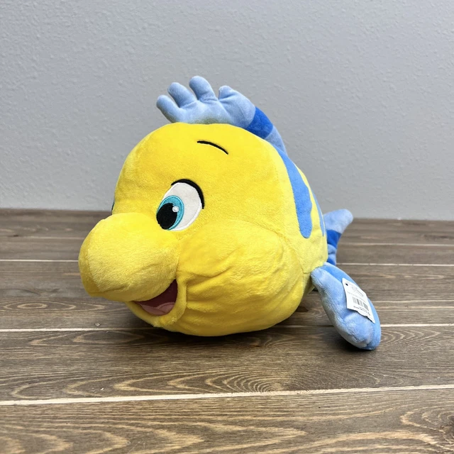 DISNEY STORE Flounder Plush, Little Mermaid Stuffed Animal Toy, Fish £
