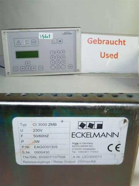 Linde Eckelmann CI 3000 2MB Cooling Unit Control Unit CI30002MB