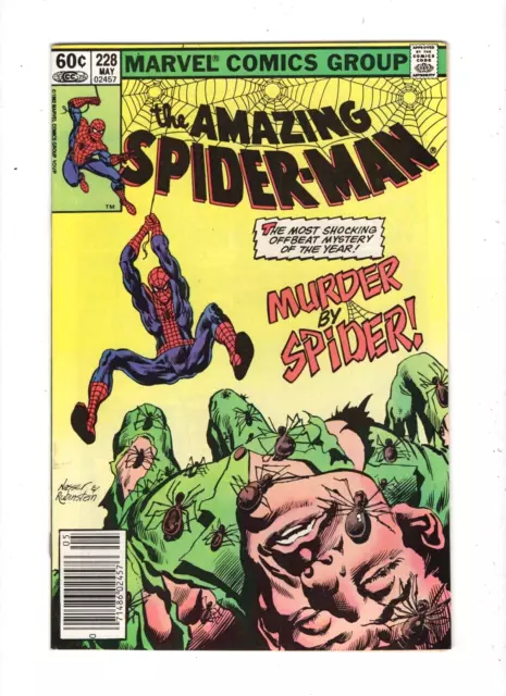 1982 Marvel Comics The Amazing Spiderman #228 May Murder By Spider! 7.0