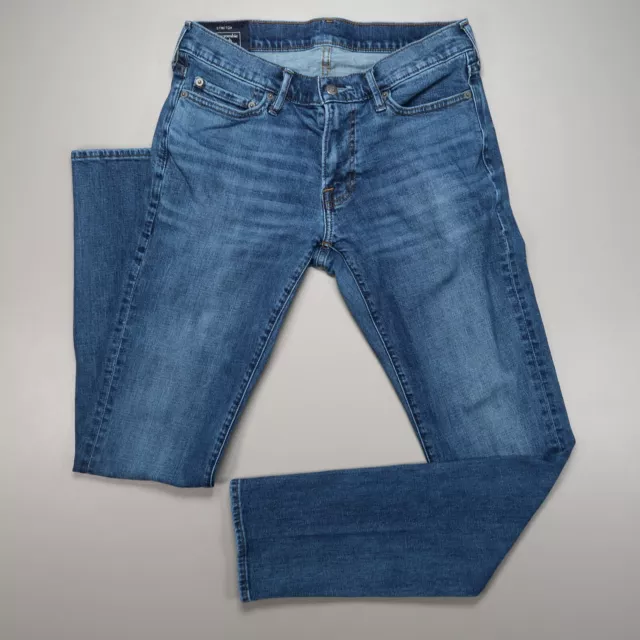 Abercrombie & Fitch Jeans Mens 30x33 Blue AF Skinny Stretch Denim Flat Front
