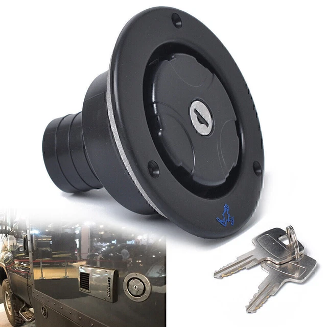 BLACK LOCKING GRAVITY Water Inlet Fill Dish Hatch Lock for RV Camper ...