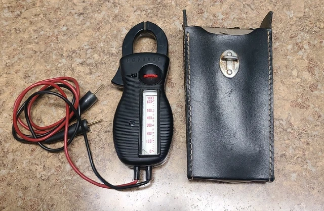 Vintage Amprobe RS-3 clamp-on multimeter, ammeter, voltmeter, With Leads