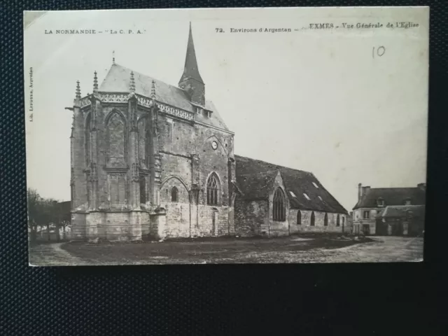 CPA 61 Environs d'ARGENTAN - EXMES - Vue Générale de l'Eglise