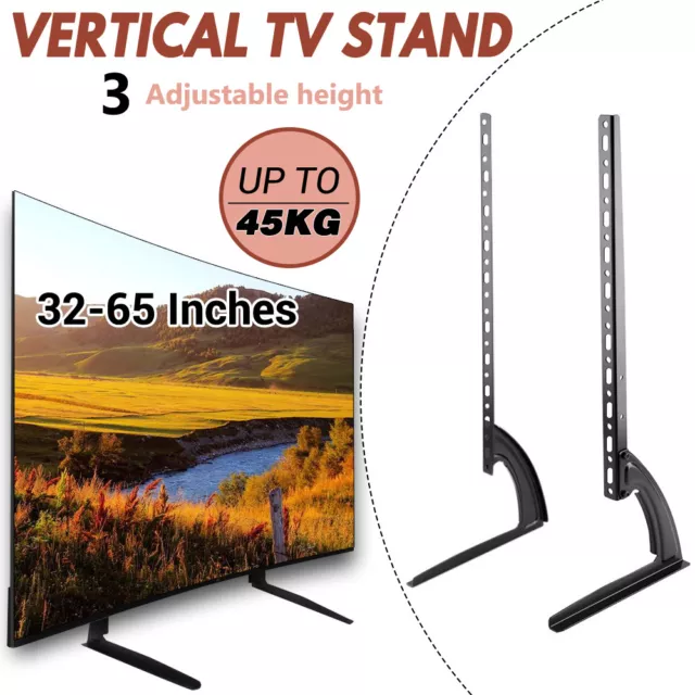 Top TV Stand Legs Bracket Mount Base Universal Table for 32~65'' LED LCD TVs