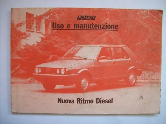 Booklet Use and Maintenance FIAT NUOVA RITMO DIESEL CL (m26-2)