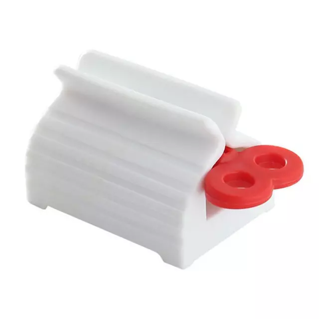 fr Plastic Facial Cleanser Clips Toothpaste Squeezer for Hair Dye Cosmetics (Red