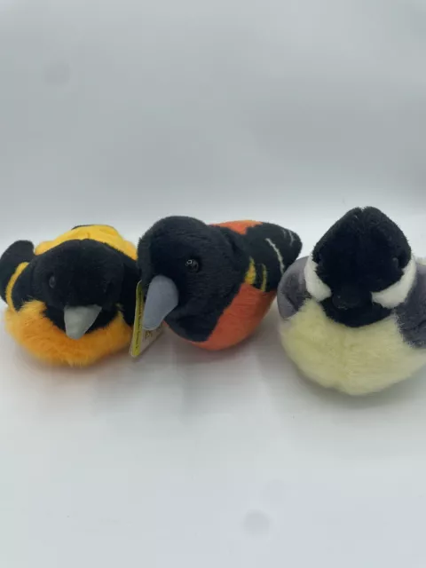 Lot of 3 AUDUBON Backyard Birds Plush Wild Republic No Sound