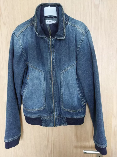 Retro Damen Blouson Jeans Jacke * Größe L * blau