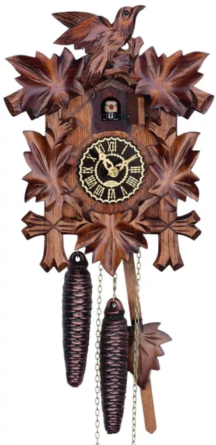 Schwarzwälder Kuckucksuhr 23cm NEU  1-1-2 Black Forest Cuckoo clock