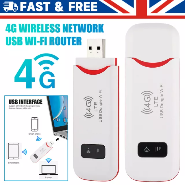 4G Wireless Router LTE USB Dongle Modem Mobile Broadband WIFI SIM Unlocked Card