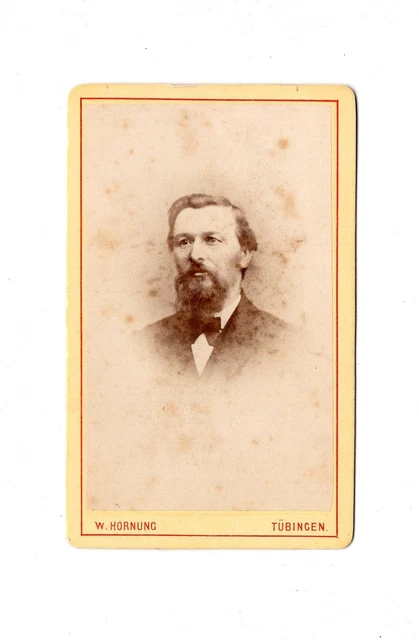 W. Hornung CDV Foto Herrenportrait - Tübingen 1870er