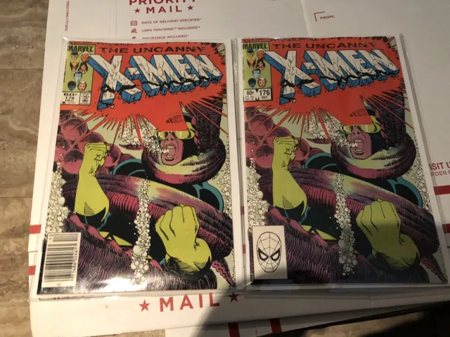 Uncanny X-Men #176 NM- Marvel Comics 1983 Cyclops Newstand And Direct Edition