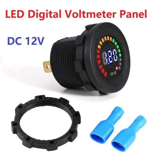 LED Digitales DC 12V Voltmeter Panel Universal Auto Motorrad Boot Voltage Gauge