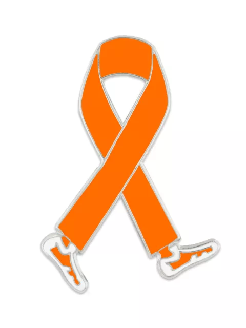 PinMart's Orange Awareness Ribbon Walk Fundraiser Enamel Lapel Enamel  Lapel Pin