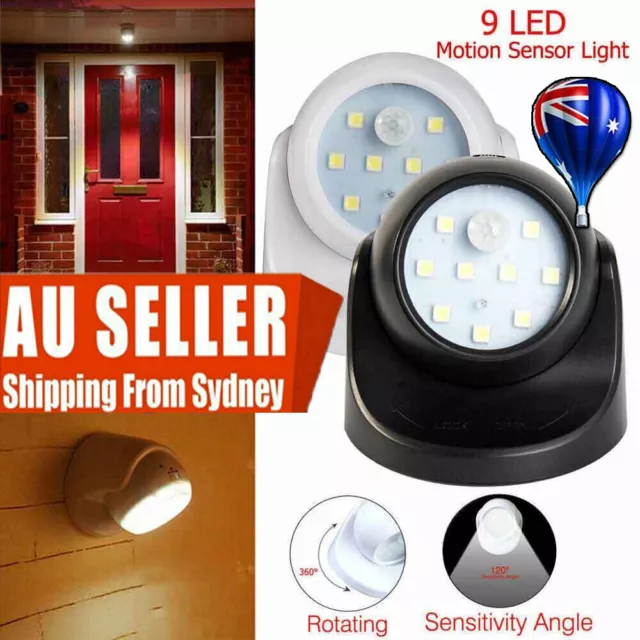 360?? Battery Operated Indoor Outdoor Garden Motion Sensor Security LED Light HI