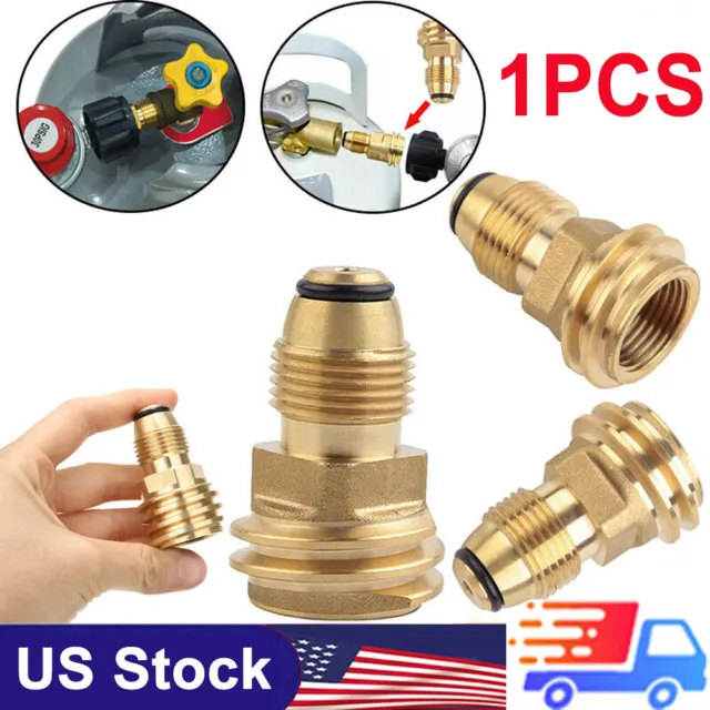 Converts Propane Tank POL LP Tank Valve to QCC1/Type1 Outlet Brass Adapter Parts