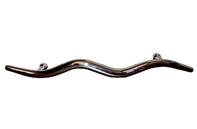 Mid Century Style Chrome Color Wavy Cabinet Drawer Door Handle Pull Bar 18"