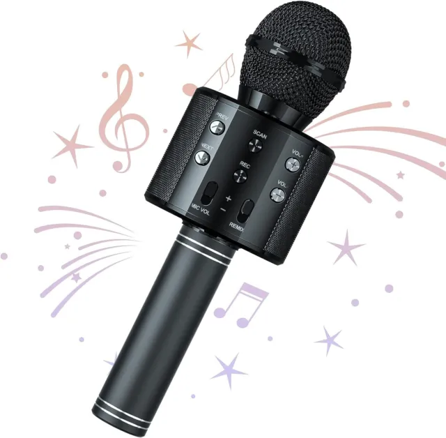 Wireless Bluetooth Karaoke Microphone With FM Radio