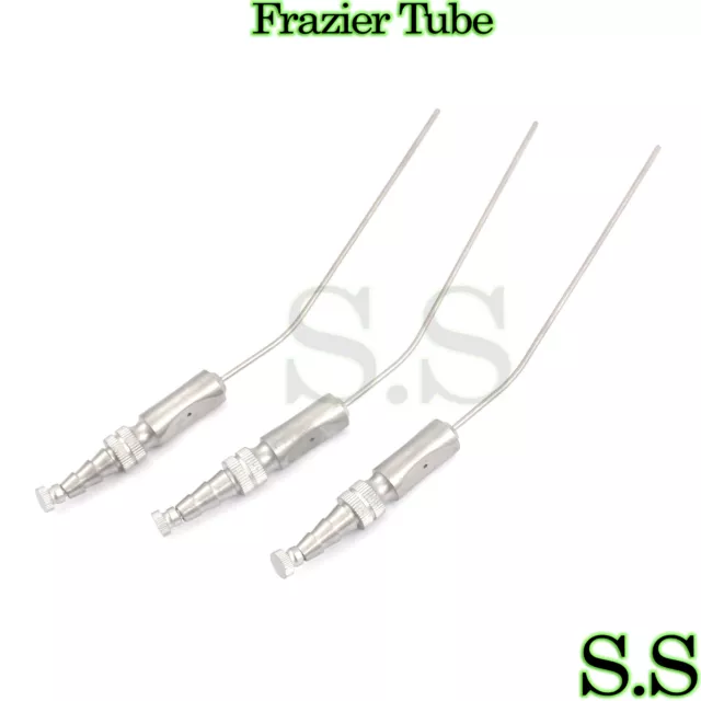 3 pièces tubes d'aspiration Frazier Ferguson 6 fr instrument chirurgical 3