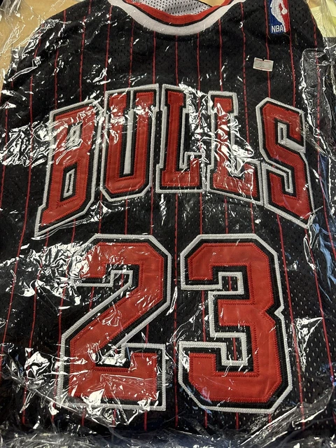 Chicago Bulls Black Pinstripe Jersey Michael Jordan #23 Size 48