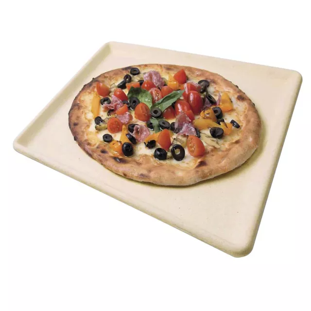 Piastra pizza Pietra refrattaria Trabo naturcook con pala e ricettario 35x34 cm 2