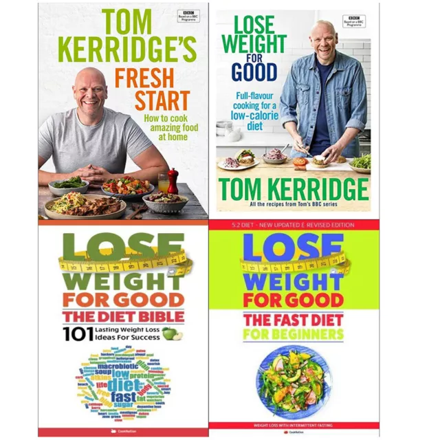 Tom Kerridge's Fresh Start,Lose Weight for Good Fast Diet For 4 Books Collection