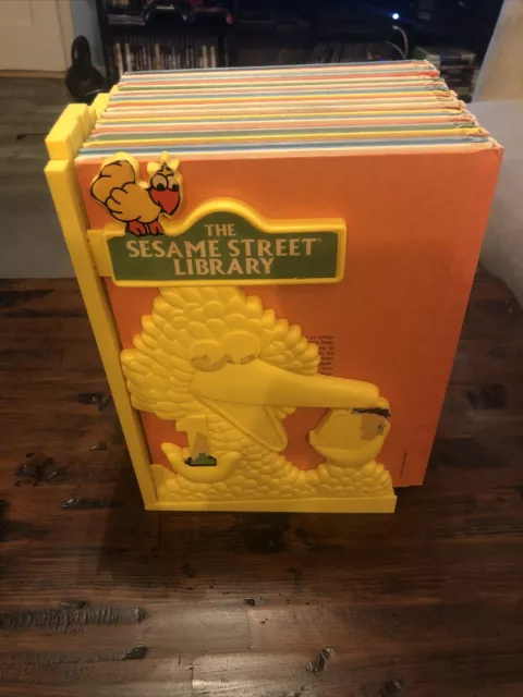 Lot of 15 ~ THE SESAME STREET LIBRARY ~ Complete Set ~ With Big Bird Holder