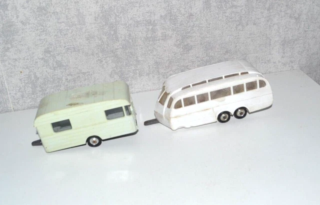 Caravanes Miniatures Norev échelle 1:43 Des Années 1950 - Pour Pièces Détachées Ou Projet De Rénovation, Occasion