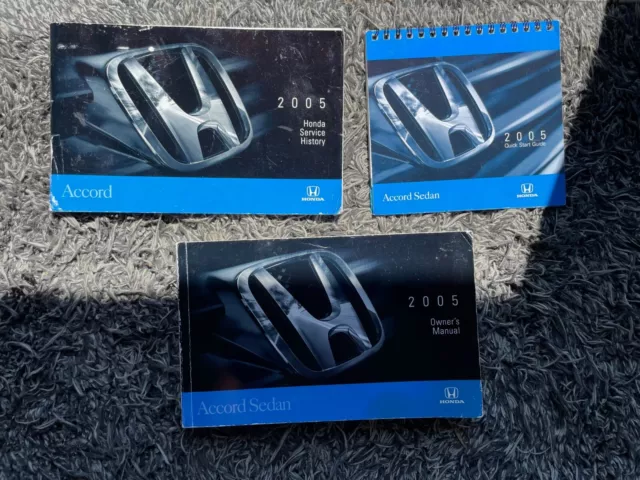 Official Honda Owners guide, Quick Start Guide and Maint. book for 2005 Accord
