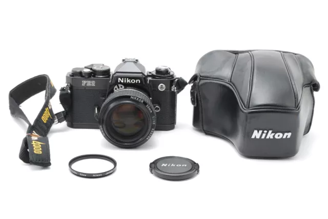 【NEUWERTIG】Nikon FE2 Spiegelreflexkamera 35 mm schwarz AIS 50 mm f/1,2 aus Japan