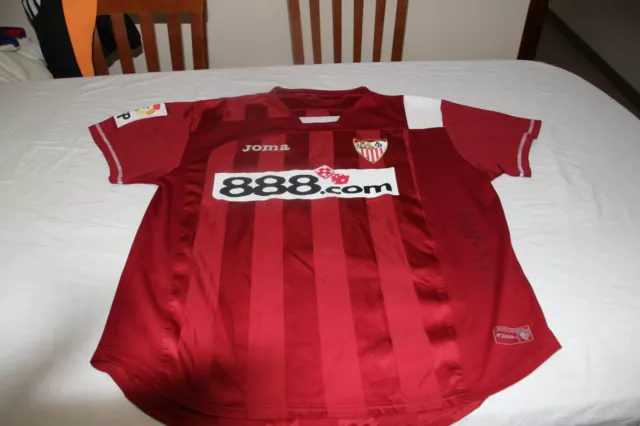 Camiseta De Futbol Oficial Vintage Del Sevilla F.c Marca Joma Talla Xl 888.Com