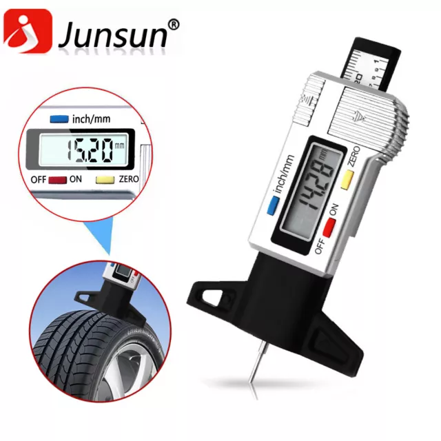 Tyre Tread Depth Gauge Measuring Caliper Tool for Car LCD Digital Display UK