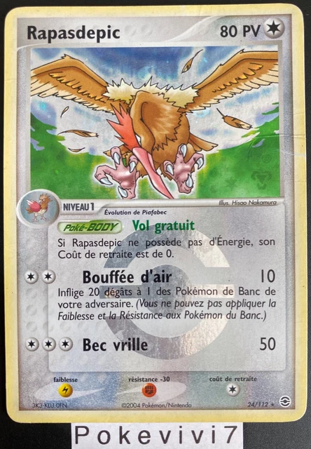 Carte Pokemon RAPASDEPIC 24/112 Rare Reverse Bloc EX Rouge Feu Vert Feuille FR