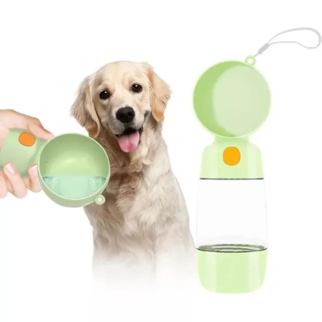 Plastics Dog Water Bottle With Food Container Dog Drinking Feeder