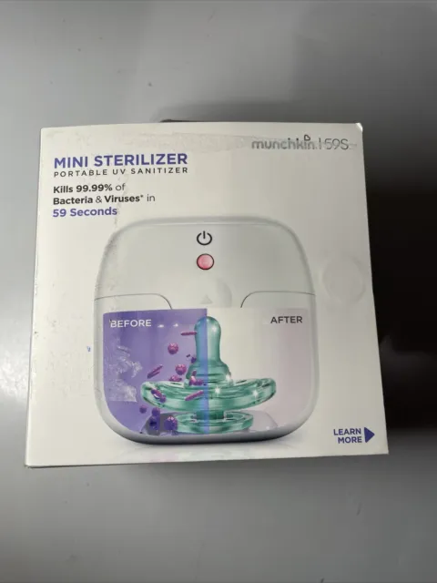 Munchkin 59S Mini Sterilizer Portable UV Sanitizer Kills 99% Bacteria & Viruses