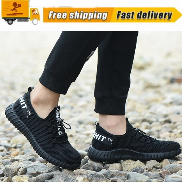 MENS SAFETY SHOES Work Trainers Womens Steel Toe Cap Lightweight Hiking ...
