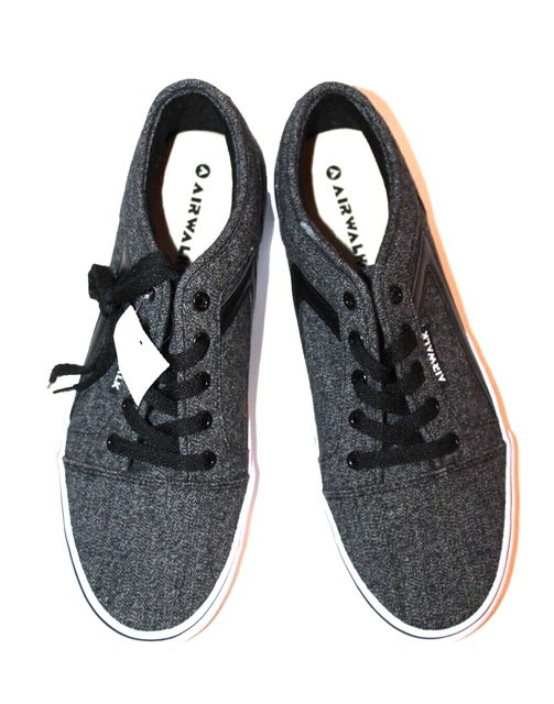 AIRWALK RIEDER II Pro Black Canvas Skate Shoes Mens 8 NEW  display picture 1