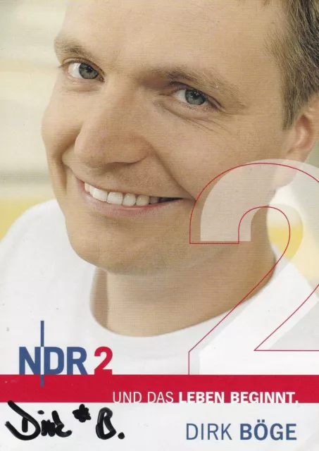 *NDR 2* Autogrammkarte von DIRK BÖGE