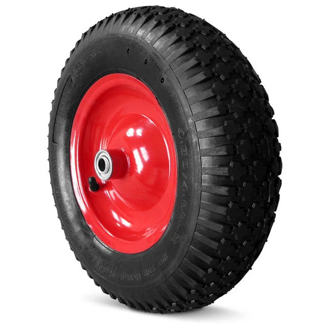 Garronda Schubkarrenrad 4.00-6 – 320 Mm, 2PR, 136 Kg Tragkraft, Mit Achse, Stahlfelge, Kugellager – Für Garten & Baustelle