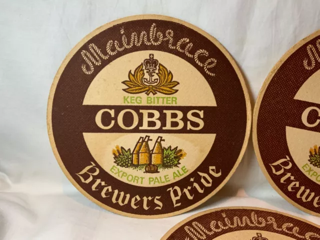 3 X Cobbs Brewery Margate Kent Large Beer Mats 7 1/2” Export Pale Ale